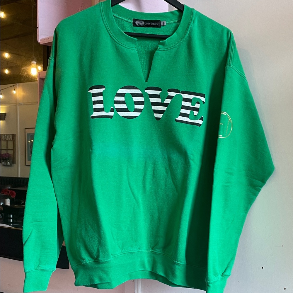 Vibrant Green Love Sweatshirt